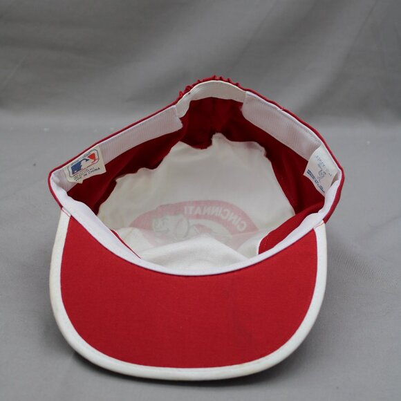 Cincinnati Reds Hat (VTG) - All Over Print by Midway - Adult Stretch Fit - Picture 8 of 10